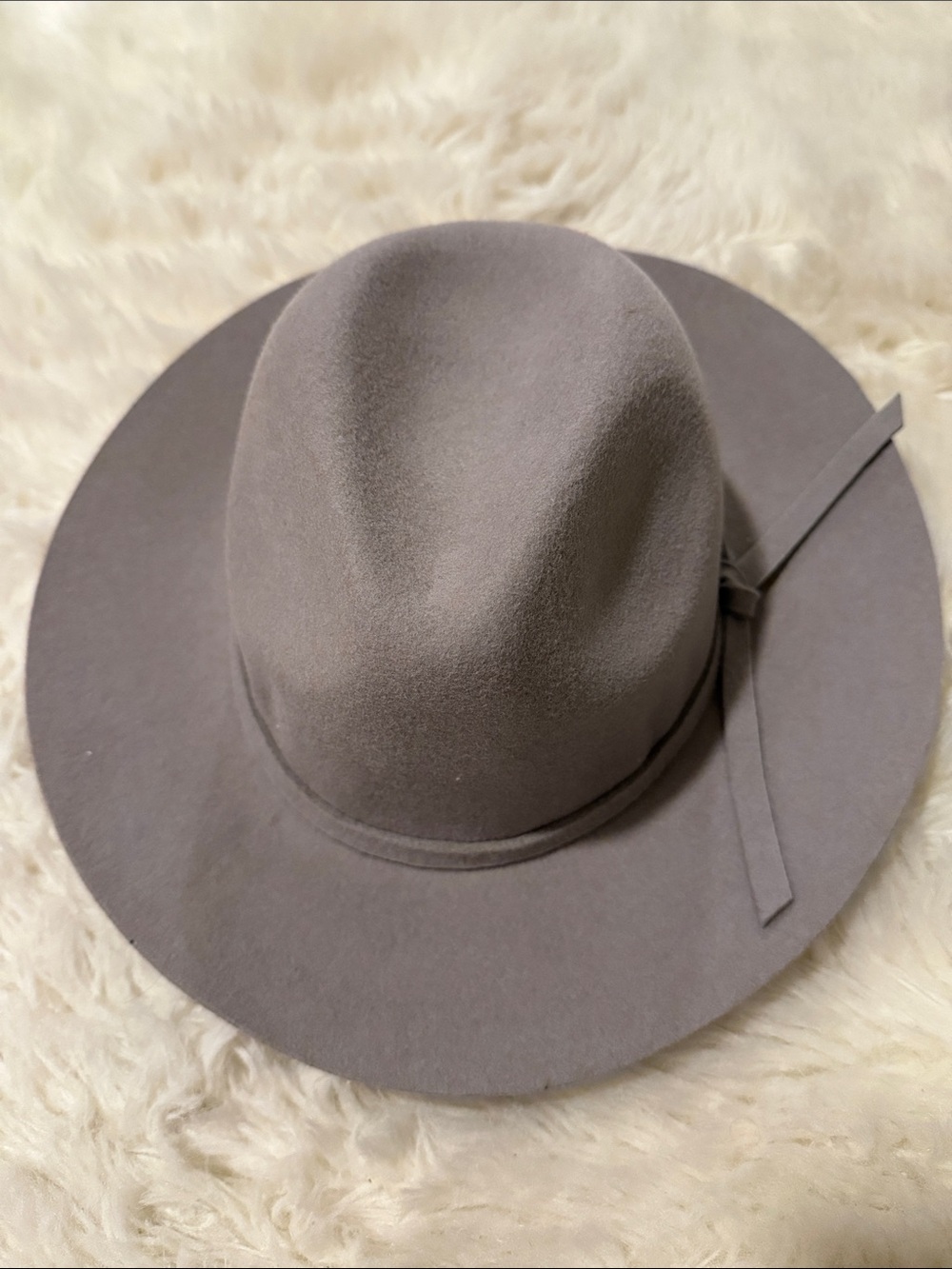 Classic Women’s Wide Brim Wool Hat - Gray
